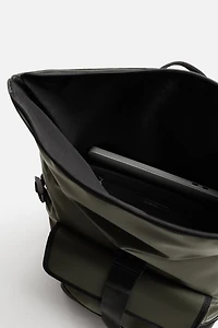 RUBBERIZED FLAP BACKPACK