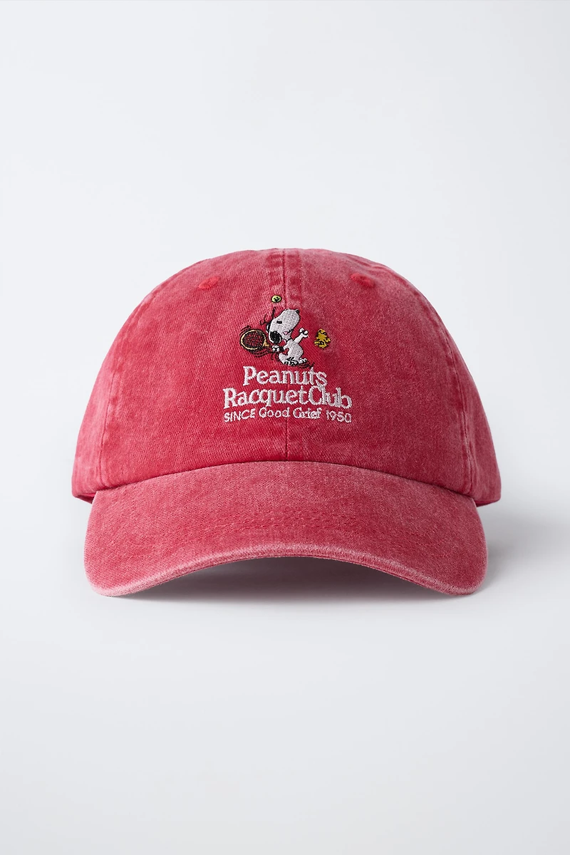 WASHED EFFECT EMBROIDERED SNOOPY PEANUTS™ CAP