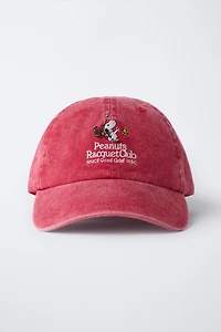 WASHED EFFECT EMBROIDERED SNOOPY PEANUTS™ CAP