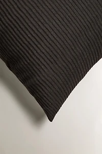 GATHERED QUILT THROW PILLOW COVER