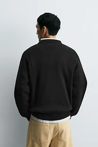 COTTON TEXTURE SWEATER