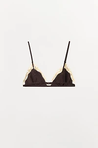 100% VISCOSE EMBROIDERED LACE BRA