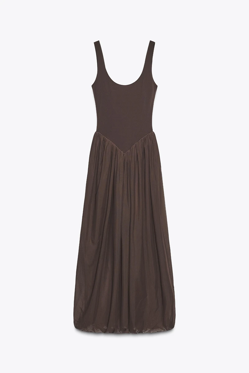 COMBINATION TULLE DRESS