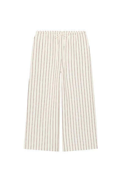 STRIPED WIDE LEG PANTS