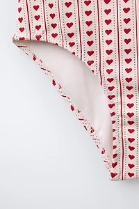 AGES 6-14 / HEART RUFFLE SWIMSUIT