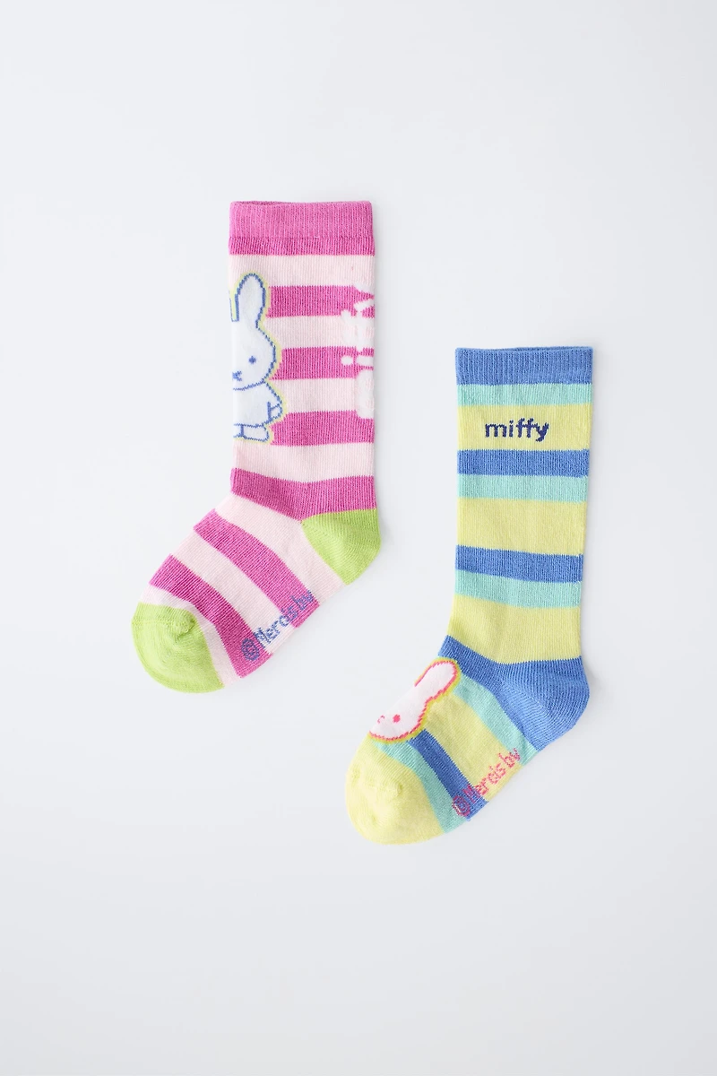 TWO-PACK OF MIFFY™ MERCIS BV © STRIPED LONG SOCKS