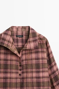 Flowing 100% linen check shirt