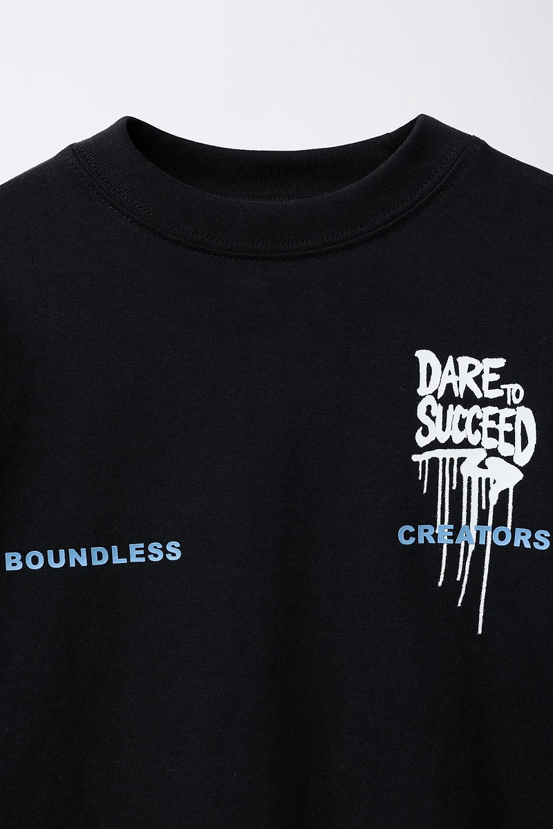DOUBLE SLEEVE GRAFFITI T-SHIRT