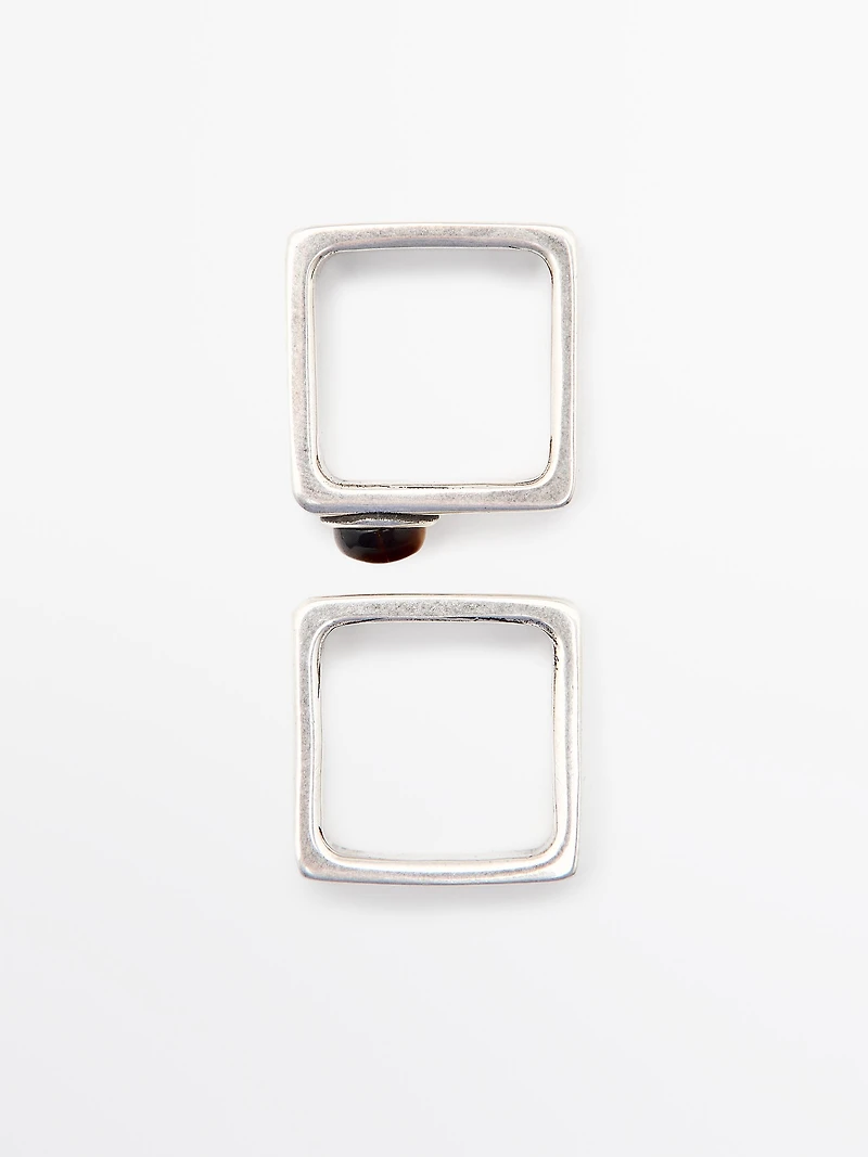 Pack of geometric stone rings