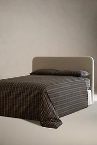 PLAID FLANNEL DUVET COVER