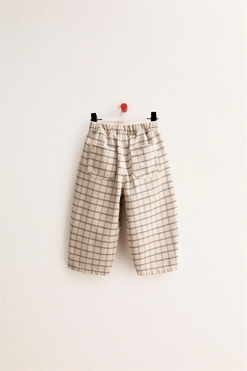 ZARA TIMELESS - PLAID BAGGY TWILL PANTS