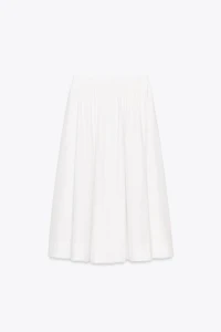 ZW COLLECTION POPLIN MIDI SKIRT