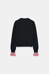 COMBINATION STRIPED KNIT JUMPER