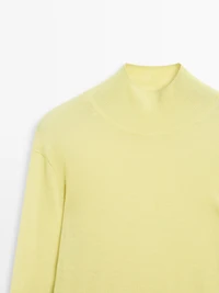 100% wool knit mock turtleneck sweater - STUDIO