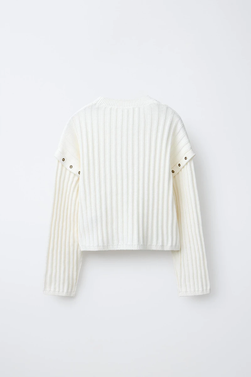 HEART PATCH KNIT JUMPER