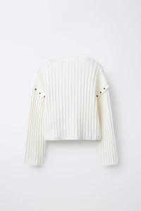 HEART PATCH KNIT JUMPER