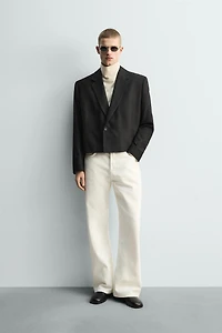 BLAZER COURTE COUPE COSTUME À RAYURES TENNIS