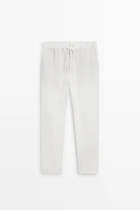 Pantalon jogging 100 % lin