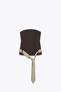 TOP BUSTIER CRAVATE CEINTURE