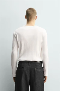 TEE-SHIRT COL TUNISIEN STRUCTURÉ