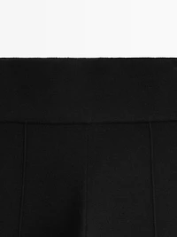 Flared knit trousers