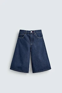 EMBROIDERED DENIM MIDI BERMUDA SHORTS HARRY LAMBERT FOR ZARA X DISNEY