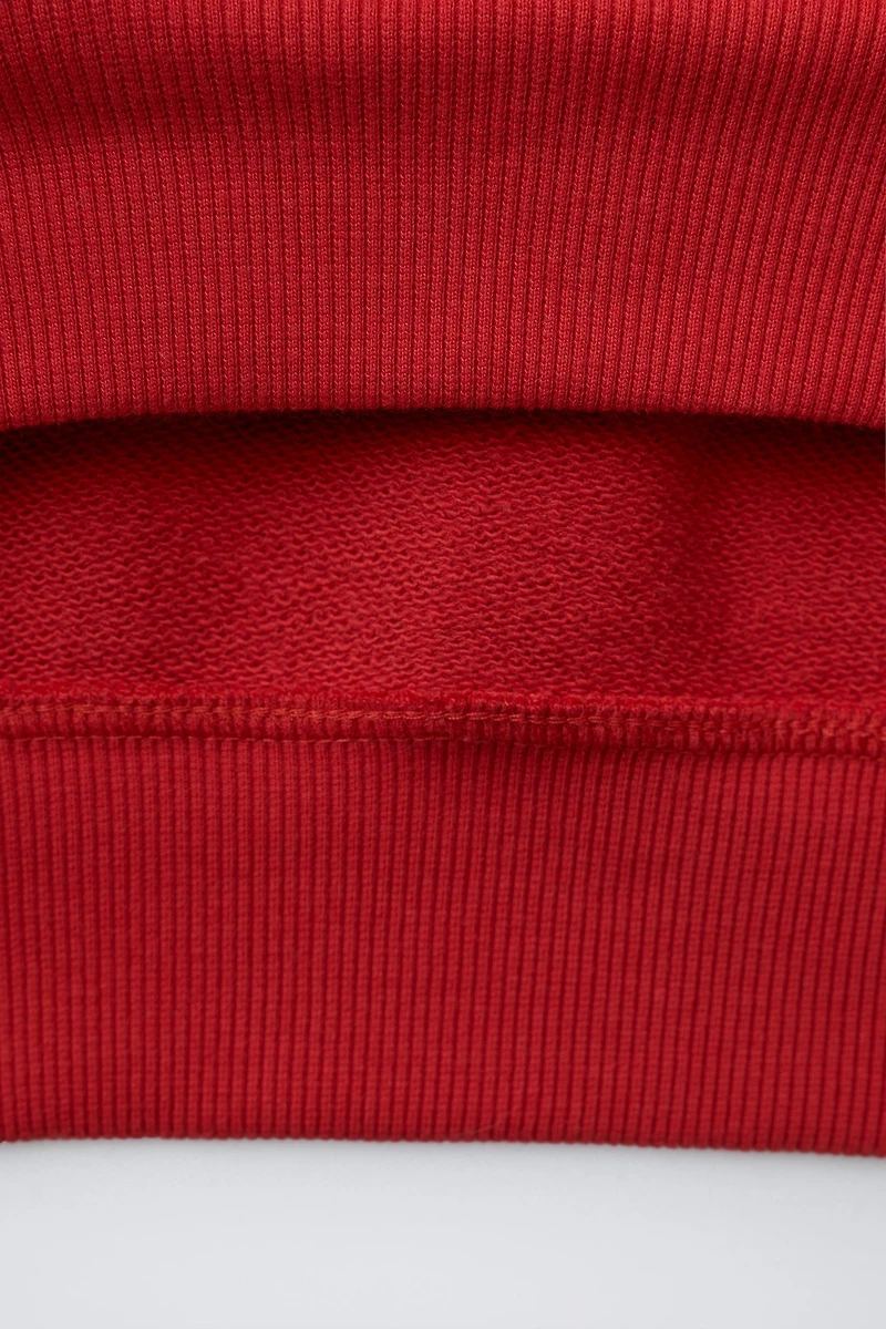 POLO SWEATSHIRT WITH HORSE PRINT