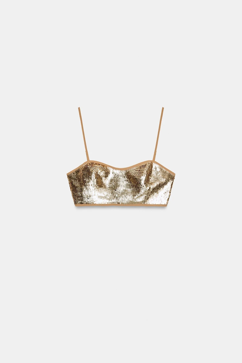 SEQUIN CROP TOP
