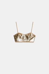 SEQUIN CROP TOP
