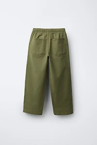 STRAIGHT LEG PANTS WITH LABEL