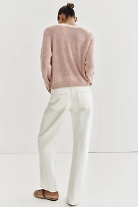 PULL EN MAILLE À BOUTONS