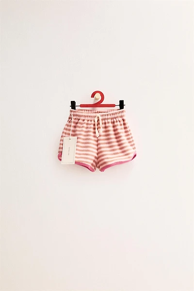 ZARA TIMELESS - STRIPED TERRYCLOTH SHORTS