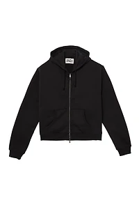 CROPPED FIT ZIPPER HOODIE SWEATSHIRT