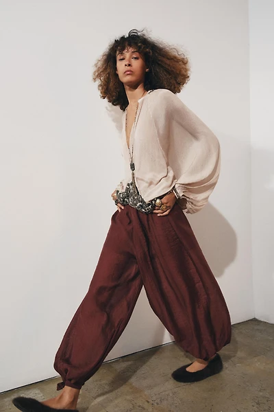 ZW COLLECTION TIE WAIST BALLOON PANTS
