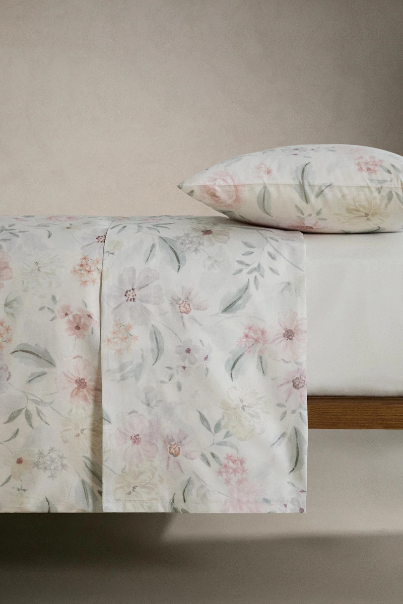 HOUSSE DE COUETTE SATIN FLEUR
