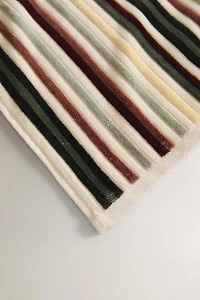 VELOUR STRIPED BATH TOWEL