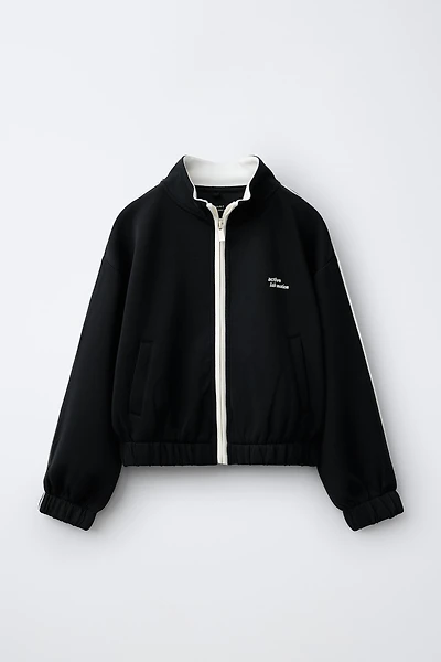 SPORTY CONTRAST PIPING JACKET