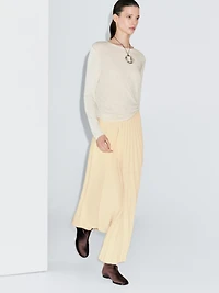 Jupe asymétrique plissée