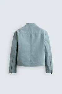 WASHED COTTON RELAXED FIT JACKET