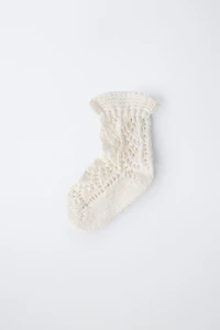 COTTON AND SILK OPENWORK SOCKS