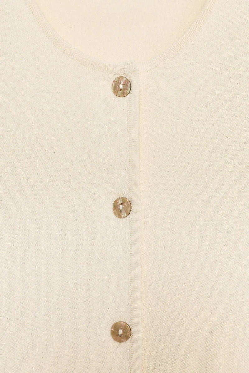 KNIT CARDIGAN WITH BELT