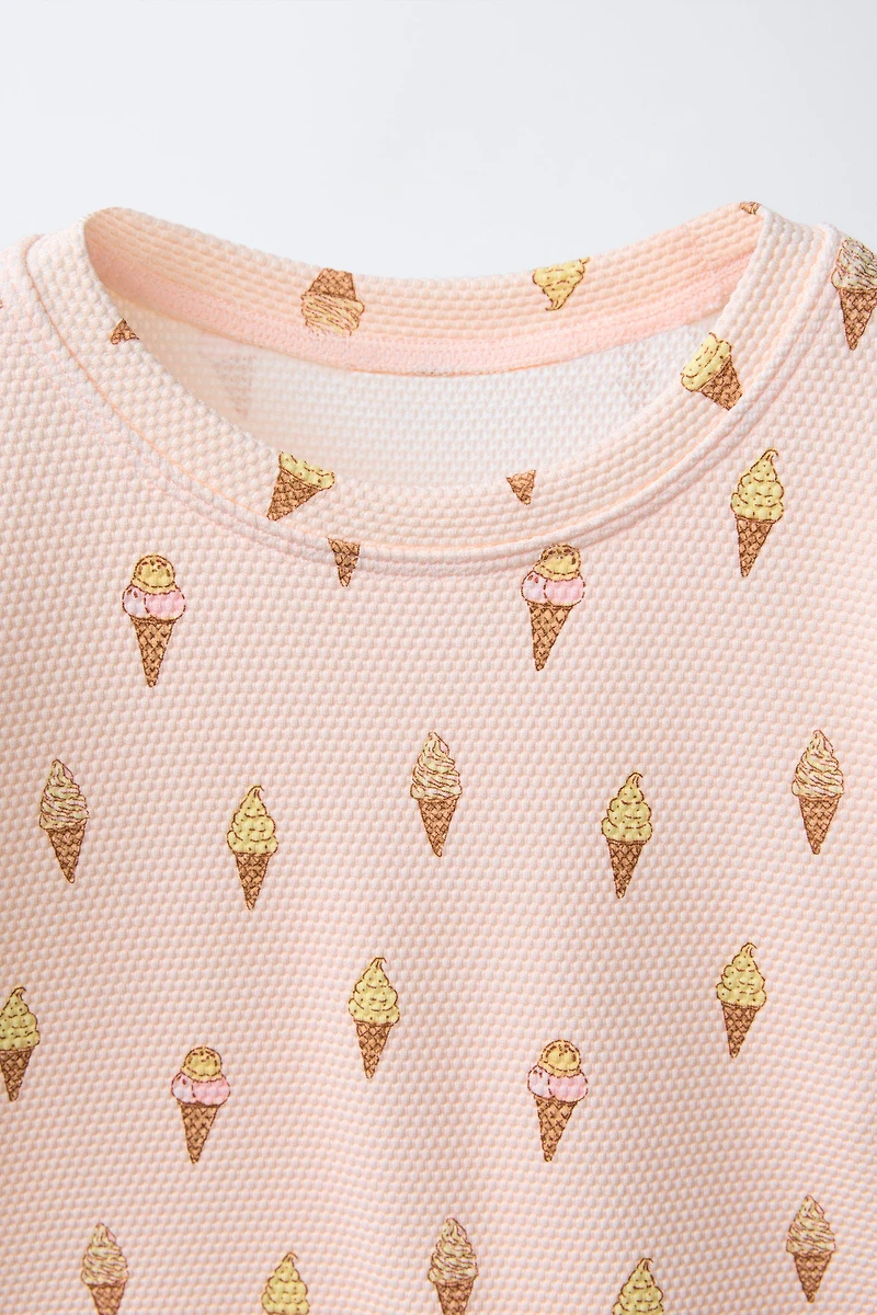 1-6 YEARS/ ICE CREAM PRINT RASH GUARD