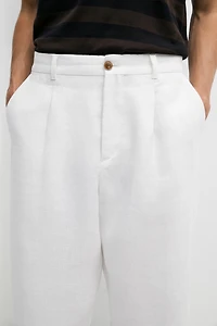 100% linen pants with dart detail