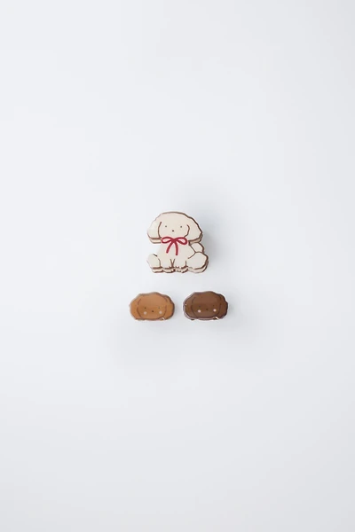 PACK OF THREE DOG HAIR CLIPS