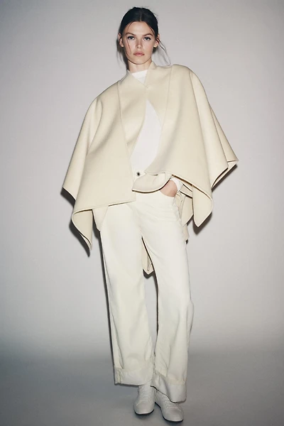ZW COLLECTION WOOL BLEND CAPE COAT