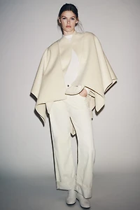 ZW COLLECTION WOOL BLEND CAPE COAT