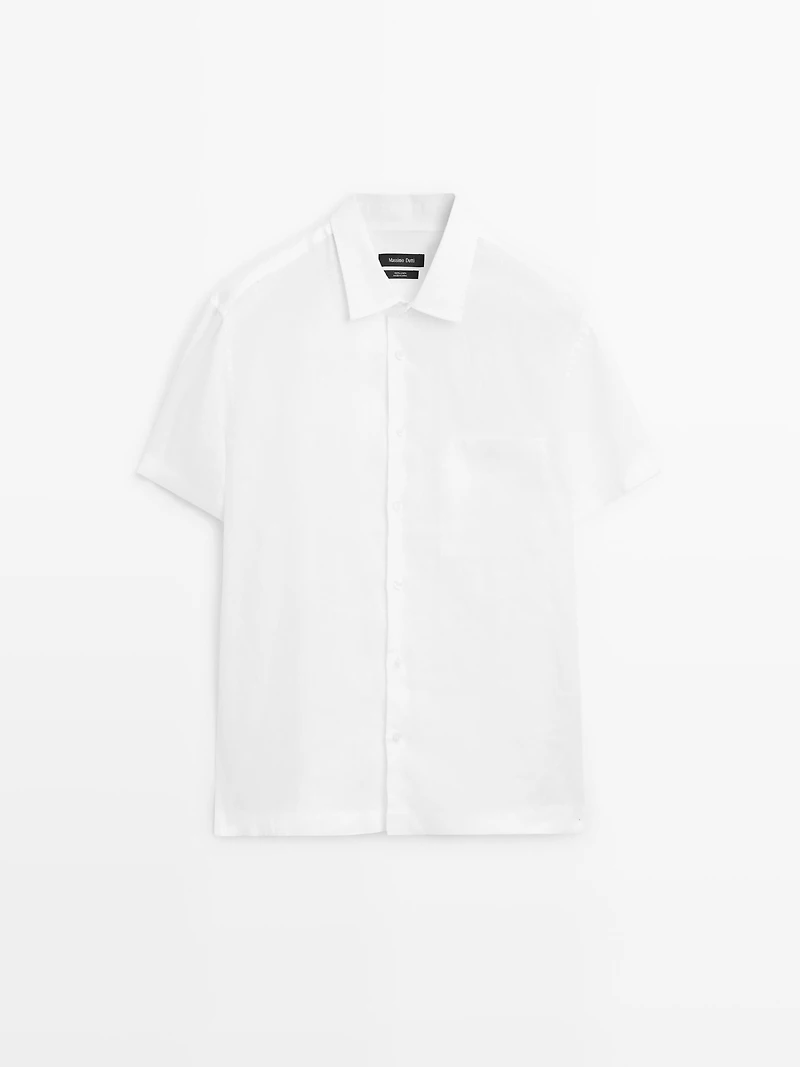 100% linen short sleeve shirt