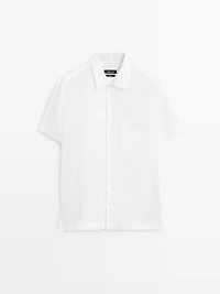 100% linen short sleeve shirt