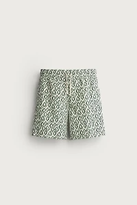 GEOMETRIC PRINT LONG SWIMSUIT