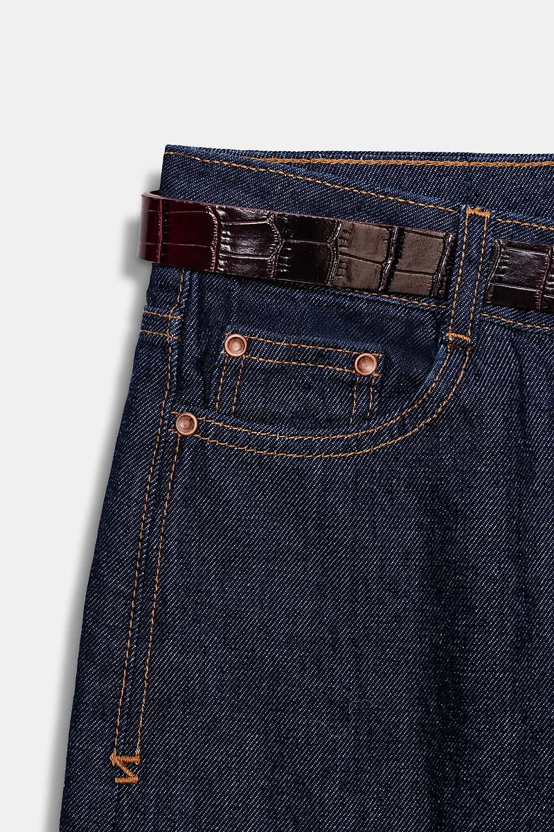 Z1975 WIDE LEG BELTED JEANS